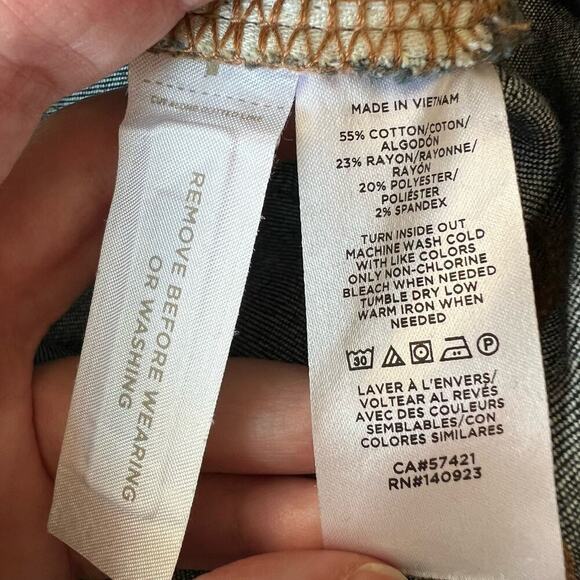 NEW Loft Denim Womens High Rise Skinny Jeans Pants in Rinse Dark Wash 27 / 4 - Picture 9 of 9